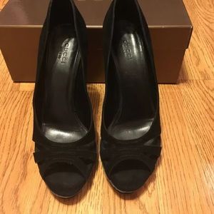 Gucci Suede Bamboo heels 37
